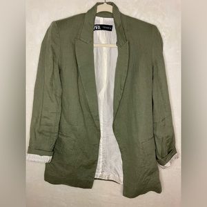 Zara Linen Suit Blazer